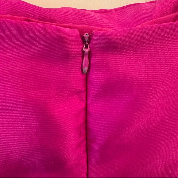 Hutch Serena Pink and Red Colorblock Bow Mini Dress Holiday Party Cocktail - Picture 8 of 10